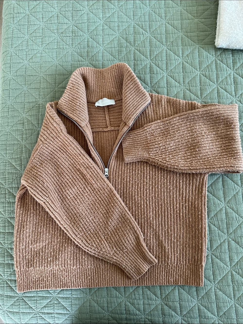 Everlane Camel Ribbed Knit Sweater